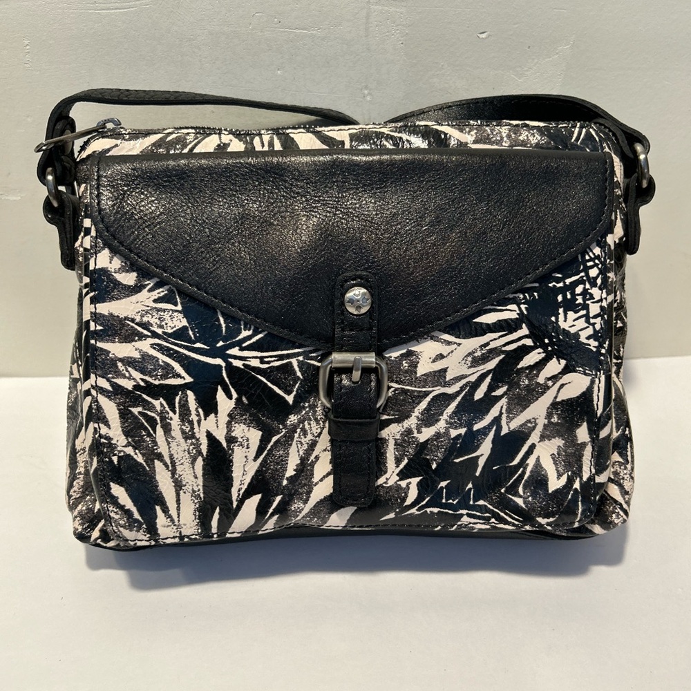 Patricia Nash Black & White Graphic Crossbody Shoulder Bag